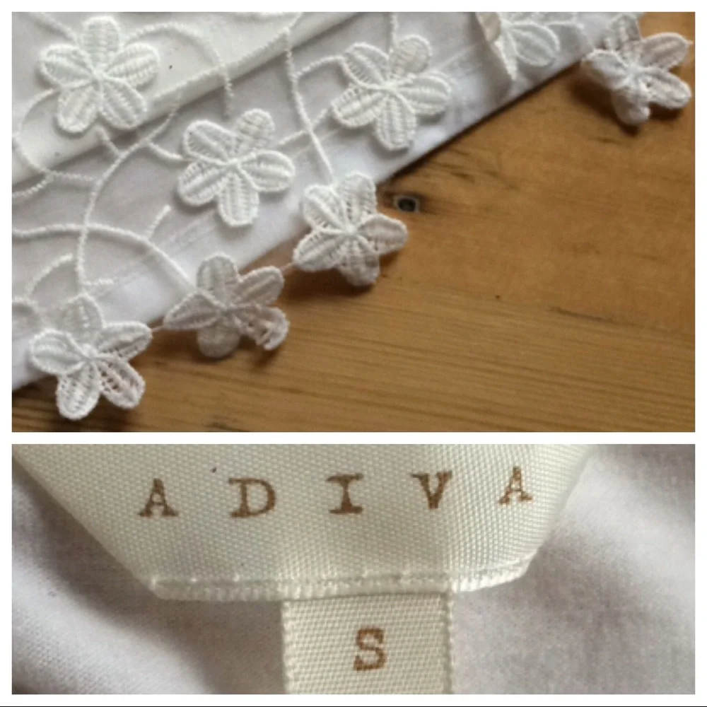 Adiva S white floral scalloped lace overlay sleeveless top - Picture 5 of 9